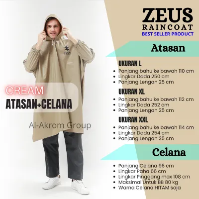 Jas Hujan Jumbo Ponco Lengan / Kelelawar Tebal dan Kuat Bahan PVC 025