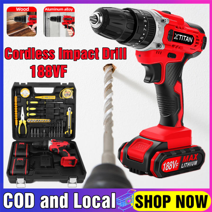 XTITAN Cordless Impact Drill Impact Driver Cordless Wall Mode