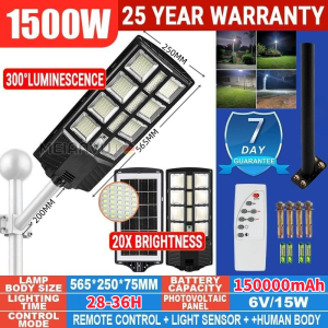 MEIANVU Solar Street Lights Outdoor Waterproof- 2000W 1500W Dusk to Dawn Solar Parking Lot LightsSecurity Flood Lights with Motion Sensor Control for Yard Path GarageWall or Pole Mount Commercial Grade Christmas Lights