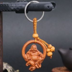 Móc khoá gỗ 3d hoạ tiêt phật tài lộc - Móc khóa gỗ loại gỗ xịn chống nước cực đẹp - moc khoa xe