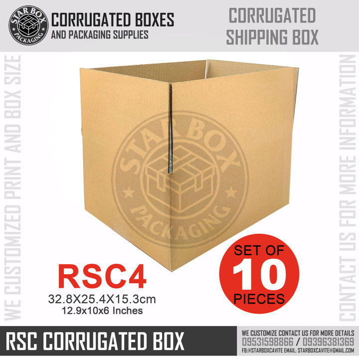 2 Pc Rsc Box Starbox Brown Kraft Corrugated RSC Boxes Shipping Box Packaging Box ...