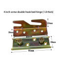 4pair Bed Rail Brackets Thickened Heavy Duty Double Hook Wooden Bed Frame Connectors Bed Bracket. 