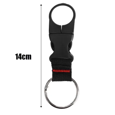 3-Style Metal Alloy Water Bottle Holder Clip Portable Outdoor Water Bottle Buckle Hanger Hook Camping Hiking Nylon Webbing Tactical Hanging Buckle