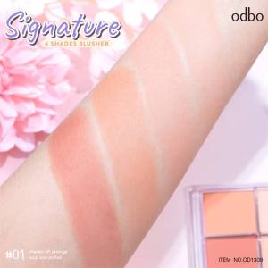 ODBO SIGNATURE 4 SHADES BLUSHER OD1309 โอดีบีโอ บลัชเชอร์ บลัชออนพาเลท 4 เฉดสี