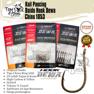 Kail Pancing DAIDO HOOK DEWA Hybrid 1053 Chinu Ring (No.1 - No.9) Perbungkus Murah - Toms Fishing