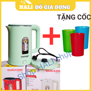 Ấm Siêu Tốc  Ấm siêu tốc Inox Đun Nước Thần Tốc - TẶNG CỐC- Ấm Điện Đun Nước An Toàn Tiện Lợi- Ấm siêu tốc 2.5l