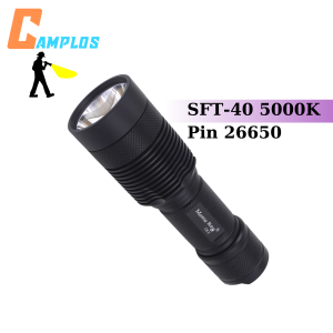 Camplos Đèn pin siêu sáng Mantaray C8.2 2600 lumen đèn bin chiếu xa led sft40 21w vỏ nhôm chống nước công tắc đuôi mách nhớ 7A