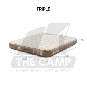 Inflatable Air Bed 25cm Single Double Triple with Pump Mattress Outdoor Camping Tilam Angin