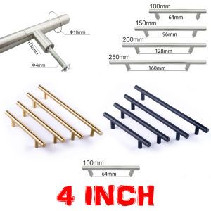 Silver Black Gold Solid Bar Stainless Steel 304 Cabinet Drawer Pull Handle Cabinet Wardrobe Cabinet Drawer