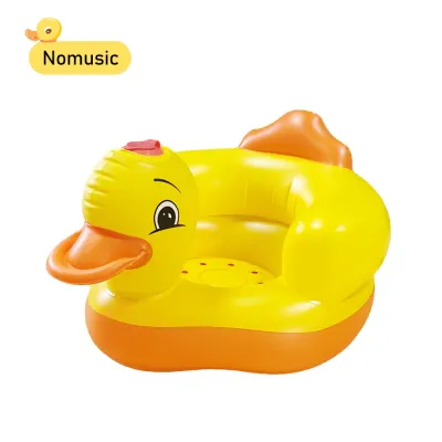 FUNToy Sofa Kursi Makan Bayi belajar duduk balon Baby Chair Model Tiup Bebek Dengan Music Musik