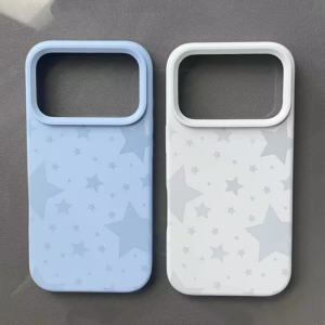 Luxury Star Pattern Five-pointed Stars Silicone Phone Case for iPhone 16 13 12 15 14 17 Pro Max Shockproof Bumper Cover Funda