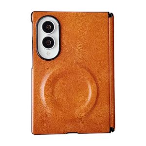 For Samsung Galaxy Z Fold 8 Case Luxury PU Leather Skin-friendly Protective Back Cover For Samsung Z Fold 8 Shell Funda