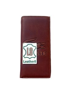 Dompet Panjang Pria Dompet Kulit sapi Lipat Dua Dompet Fashion Pria Long Wallet 12 Slot Kartu