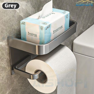 [SG Stock]Wall Mount Bathroom Toilet Organizer Rack/Toilet Paper Holder Wall Mounted/Mobile Phone Holder