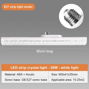 LED Strip Light Super Bright Energy-saving Lamp E27 Screw Base Bulb Dormitory/home/hallway Lighting Strip Light Bar.