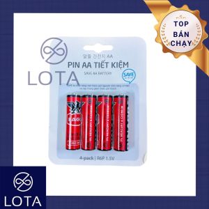 VỈ 4 VIÊN PIN AA SIÊU TIẾT KIỆM PINACO an toàn tiện dụng LOTA SHOP