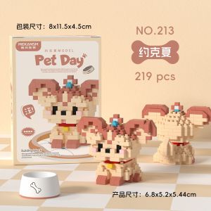 🇲🇾Cute Pet Dog & Cat Building Blocks Cartoon Animals Toys 可爱萌宠小狗猫咪柯基柴犬橘猫卡通动物积木生日礼物玩具摆件