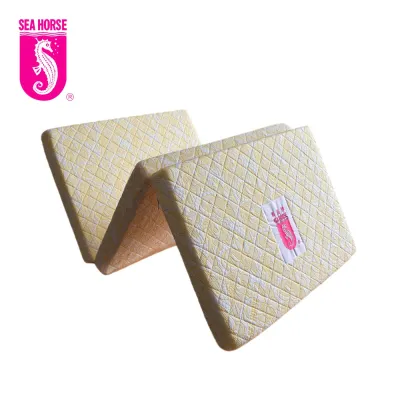 SEA HORSE Single Size Foldable Foam Mattress PRE-EV-3F Model 3-Fold Portable Mattress Dual-Sided Comfort Firmness