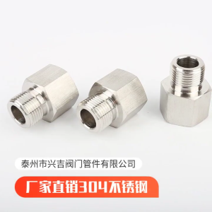 Pack of 2 Practical Sturdy Stainless Steel Threaded Connectors G1/4 Female NPT Male Industrial Pipes Adapters Use
