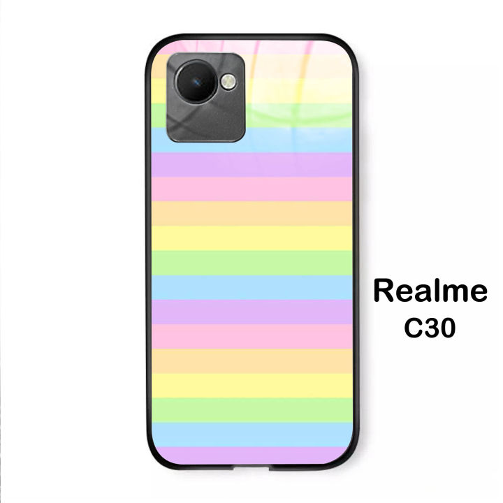 REALME C30 - SoftCase Glass Kaca - [ A34 ] - Pelindung Handphone Hp ...