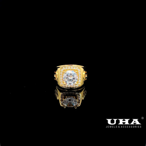 N1333 Nhẫn nam có lót lòng đính đá CZ cao cấp sáng lấp lánh UHA