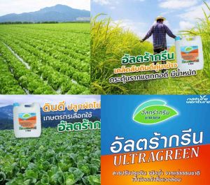 อัลตร้ากรีน ( ULTRA GREEN ) สารปรับสภาพดินปรับปรุงดินชนิดน้ำ ปูนขาวชนิดน้ำ กรดจากแร่ธรรมชาติ ปูนน้ำอัลตร้ากรีน เป็นมิตรกับสิ่งแวดล้อม จัดจำหน่ายโดย APZ