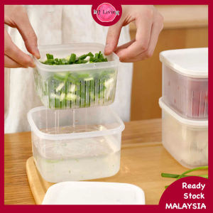Penyimpan Segar Bawang Square Sealed Drain Food Storage  Box Garlic Onion Food Container Kitchen Storage Bekas Penyimpan Segar Bawang 葱花保鲜沥水盒