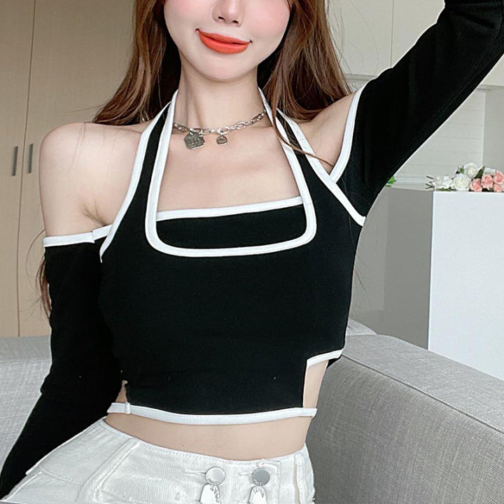Black Crop Top, Women's Tops, Shirts and Blouses