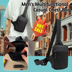 Casual Oxford Cloth Mens Chest Bag Travel Crossbody Bag Lightweight Multifunctional Korean Style Fashionable Single Shoulder Bag