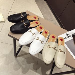 MANXIXI Fashion Beautiful Mules Sandals Flat Slippers Love Pattern Shoes For Women (34-41 Size)