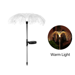 Solar lights outdoor waterproof solar Jellyfish lights LED fiber optic jellyfish lights 7 Color Changing Solar Flower Lights for garden Christmas Decorations front gate Yard Lawn Step Pathway wedding Party and Gifts for Festival