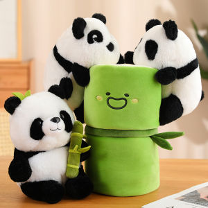 THÚ BÔNG GẤU TRÚC PANDA ÔM TRE DỄ THƯƠNG LÔNG MỊN CAO CẤP ẢNH THẬT