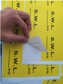swl sticker ready made 100 x 65mm yellow black word label s.w.l kg marking 10 x 6.5cm Printing Waterproof. 