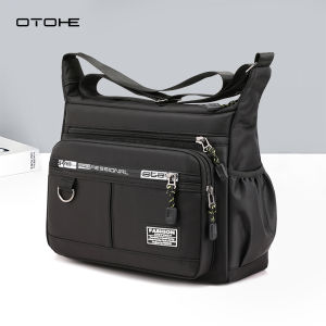 OTOHE Mens Shoulder Bag Large Capacity Messenger Bag Upgraded Waterproof Oxford Cloth Fashion Trend Business Bag Outdoor Large Capacity Casual Bag Fashion Leisure Sport Street Bag for College Student