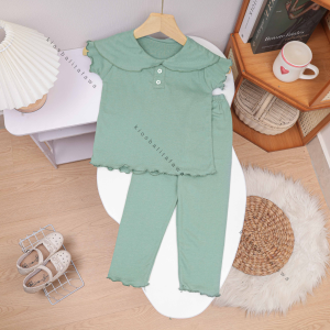 FAWA - [KNIT] Setelan MyQueen uk Bayi - 4 Tahun / Set Anak Perempuan Baju Main Harian Simple Anak Cewek Stel Import 0-24 3-4 Year Th