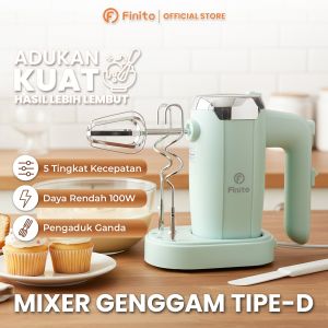 Mixer Genggam Tatakan Finito MX001D / Pengocok Telur Elektrik Multifungsi Bikin Kue