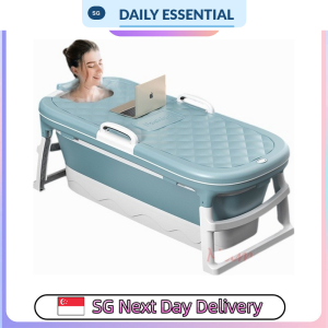 【DAILY ESSENTIAL】 Foldable Portable Bathtub Small Large Extra Large with Lid Options