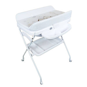 Papachoice โต๊ะแต่งตัว + อ่างอาบน้ำ มาพร้อมชั้นวางของใช้อีก 2 ชั้น และช่องเก็บ สบู่ แชมพูต่างๆ ทำให้คุณแม่จับสิ่งของได้ง่ายดาย BB070