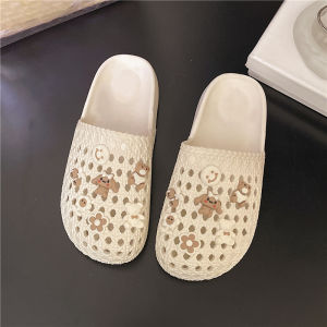 [Free Shipping] EVA Vietnamese cross-border hollow half-enclosed womens slippers nice and fashionable new model outdoor perforated shoes with soft soles and half-enclosed design