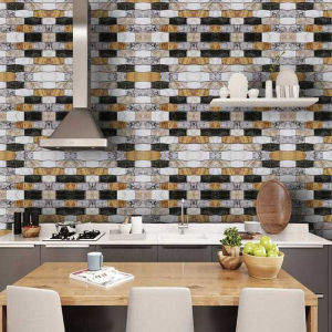 Wallpaper Dinding Bata Kombinasi 3D Ukuran 45CM X 8METER