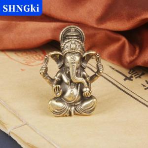 SHNGki Đồng cổ điển Thái voi thần Máy tính để bàn trang trí voi thân cây thần của sự giàu có đồng khắc thủ công bộ sưu tập trang trí nhà
