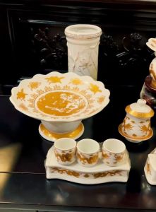 Bộ Đồ Thờ Cúng Rồng Trắng Cao Cấp Loại 1 - Lư Hương - Bình bông - Đĩa Trái cây - Bi Có Nắp - Chum Nướ