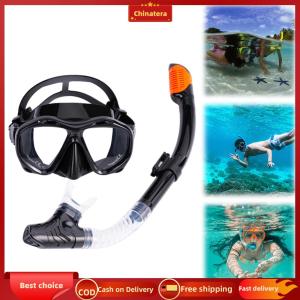 [Chinatera Malll] Professional Snorkeling Gear Wide View Anti-Fog Scuba Diving Mask Snorkel Mask Set for Snorkeling Scuba Diving Swimming