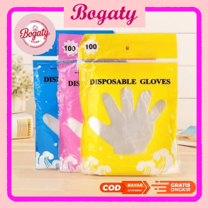 BG SARUNG TANGAN PLASTIK TRANSPARAN SEKALI PAKAI SERBAGUNA /HIGIENIS FOOD GRADE ISI 100 PER PACK