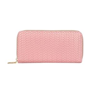 PU Leather Large Capacity Wallet bag Women Zipper Coin Purses Clutch Handbag Money Pocket Pouch Weave Leather Wallet ladies purses wallet for women gift for women anniversary gift