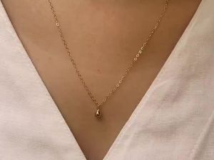 DaVee 14K gold filled necklace classic small gold ball necklace