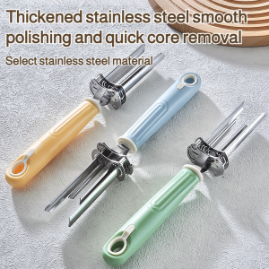 Fruit pitter tool with adjustable stainless steel