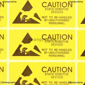 [COD] zhangyuqing 40pcs ข้อควรระวังสติกเกอร์สติกเกอร์กาวคำเตือนป้าย ESD STATIC Sensitive Device