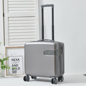 High Quality 18 Inch Womens Carry-on Small Cabin Travel Suitcases With Silent Wheels Code Lock Trolley Roller Luggage Bag Check-in Case For Men Free Shipping