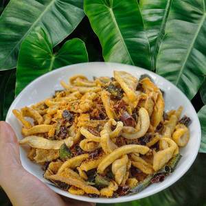 กากหมูเจียว แบบไม่ติดหนัง ทำใหม่ๆ มี 5 รสชาติให้เลือก